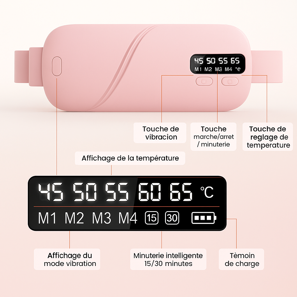 RelaxCycle Ceinture Chauffante Menstruelles